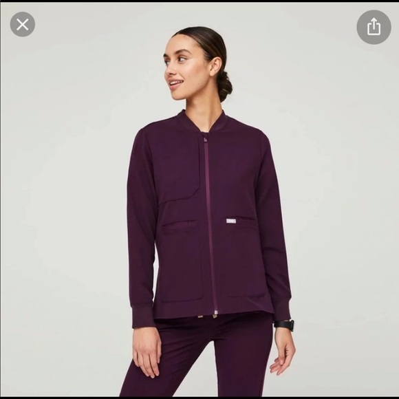 Figs Jackets & Blazers - Figs Deep Purple Scrub 2.0 Jacket